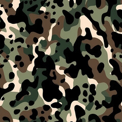 Fototapeta premium Camouflage Seamless Pattern