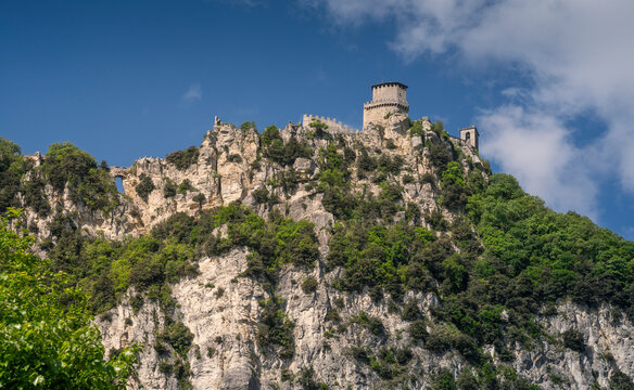 San Marino castle. The first of the three towers called Guaita