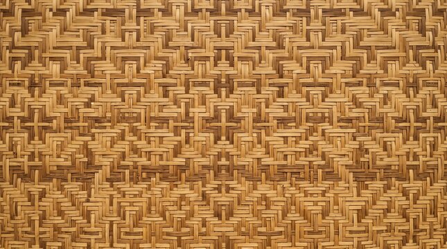 Traditional woven bamboo pattern texture background