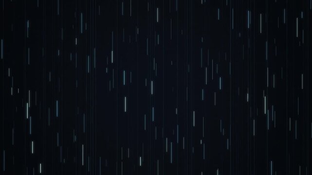Vertical light lines falling on black background minimalist