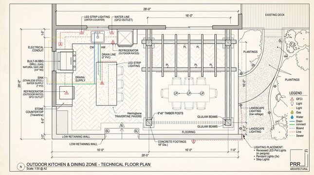Outdoor kitchen plan