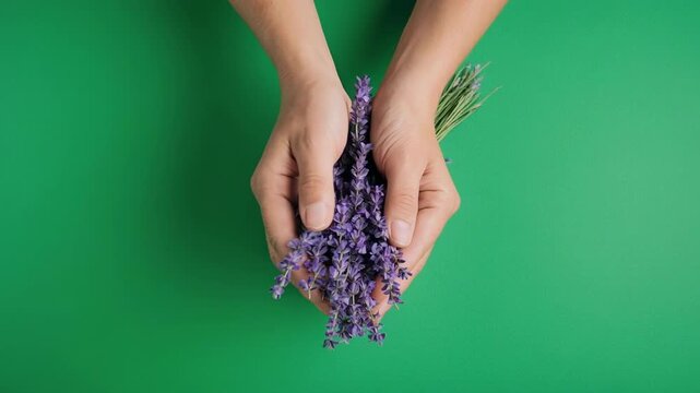 close-up time-lapse of blooming purple flower in green pot