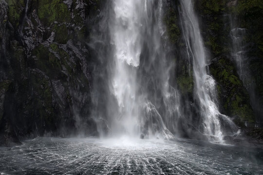 Stirling falls in Milford Sound, New Zealand
