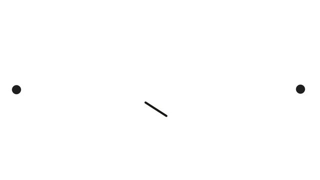 Two atoms or particles tremble and approach, then collide violently, exploding. A rod moves in the middle and is struck by the explosion.
