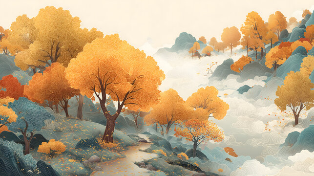 Beginning of Autumn �� Golden Wind Enters the Forest