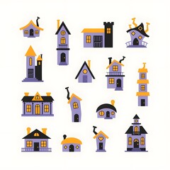 Fototapeta premium Colorful Fantasy Homes