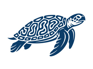 Stylized Sea Turtle Silhouette with Intricate Pattern © anis