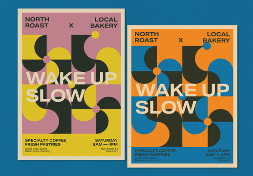 Geometric Branding Poster Layout