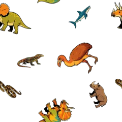 Fototapete Dinosaurier seamless pattern dinosaurus high resolution transparent  © Alex