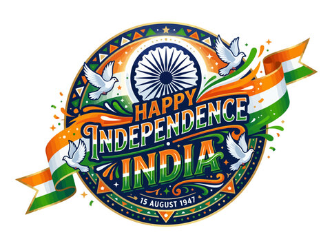Happy Independence India - Republic Day, Freedom, Patriotism, Tricolor, Doves