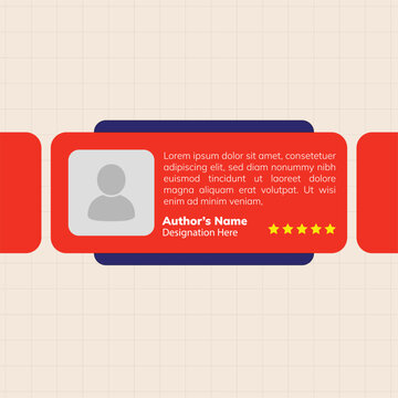 Customer Testimonial Slider and Review Rating Box UI Template layout Set for Modern Website Design, Business Feedback, Social Media Post, Client Rating, and Web Banner Layout
