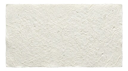 Natural handmade paper texture with rough fibers and organic edge isolated on transparent background for creative design projects