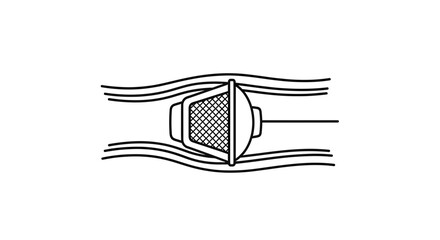 Fototapeta premium Medical stent in artery, illustration of vascular intervention, blood vessel treatment
