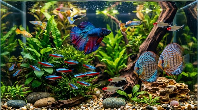 Tropical freshwater aquarium