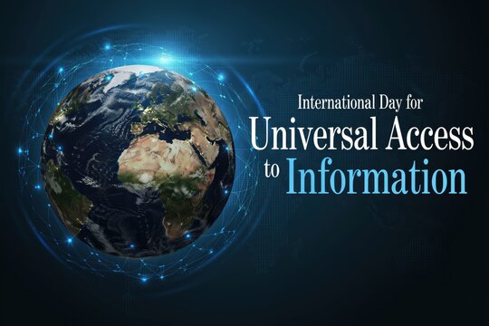 Earth globe with digital network lines on blue background. Global data concept.