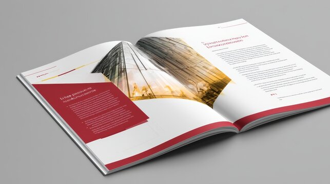 Professional 12-page white paper brochure, annual report, and case study template with a clean, modern layout.