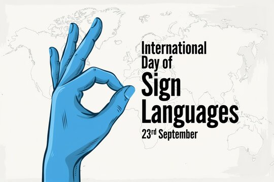 International Day of Sign Languages poster. Use for diversity awareness.