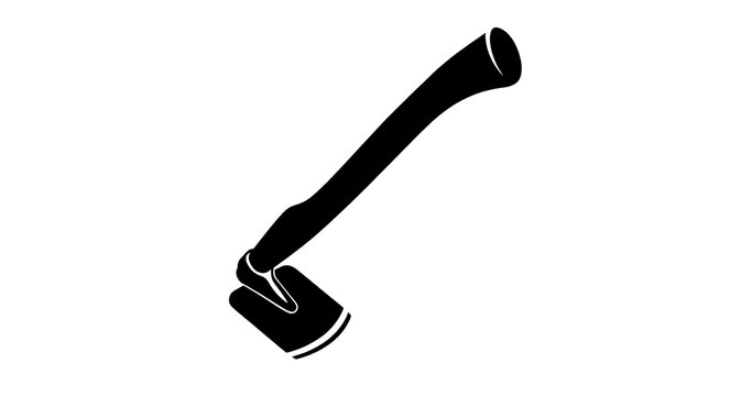 Traditional agricultural digging hoe cangkul icon vector illustration