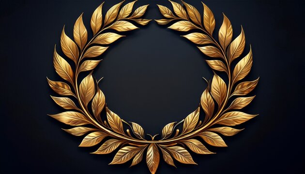 golden laurel wreath border