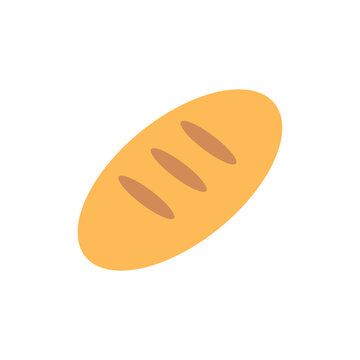 A loaf of white bread isolated on a transparent background.