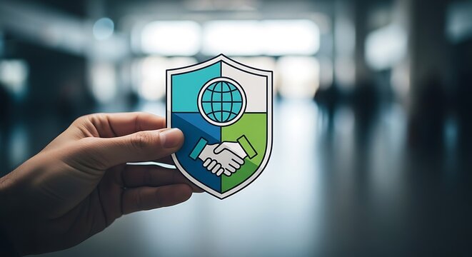 Hand holding smartphone displaying Bitcoin symbol and QR code.
