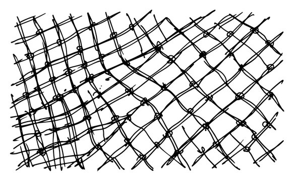 fishing net mesh pattern background continuous hand drawn sketch