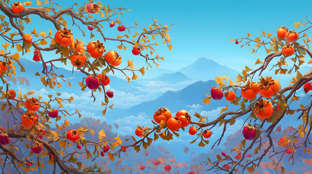 Autumn Equinox �� Autumn Fruits Bearing Branches