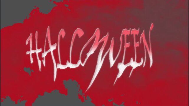 Halloween Text Animation with Drips on Blood Splatter Background
