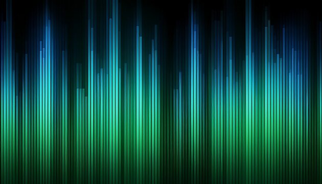 vertical green bars with heavy pixelation and horizontal blue interference lines on a dark background glitch texture with clean edge falloff for screen blend compositing