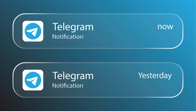 Telegram Notification Interface in Liquid Glass Style, Editorial Use Only