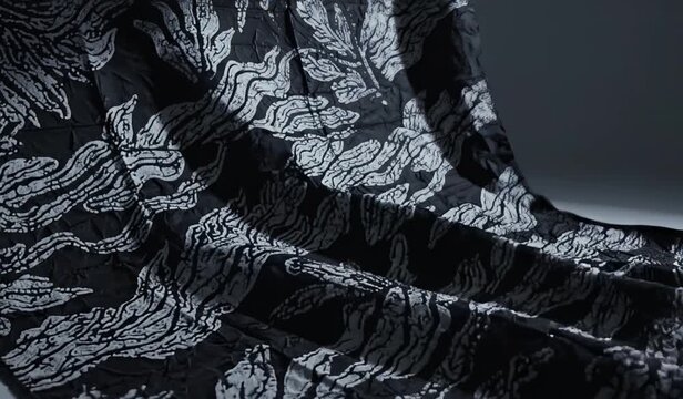 Modern Minimalist Monochrome Batik Fabric Seamless Loop
