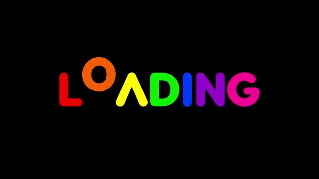 Colorful gradient loading text animated gif