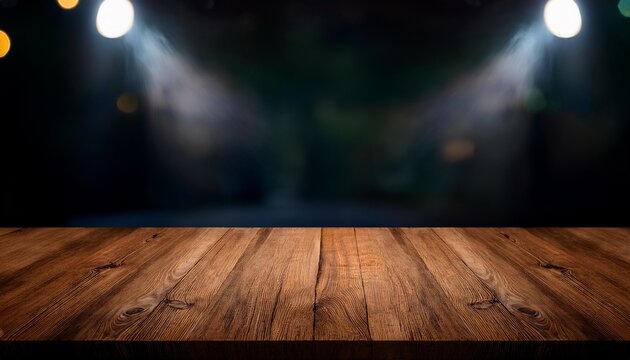 wooden display dark table for showcase backdrop product promotion