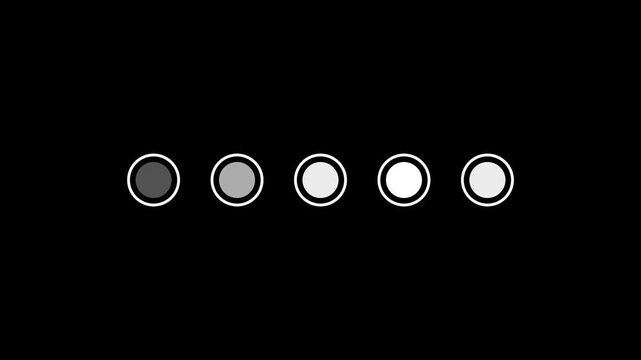 Loading Dots Animation, Circular Progress Indicator, Minimal Buffering Loader, Black Background