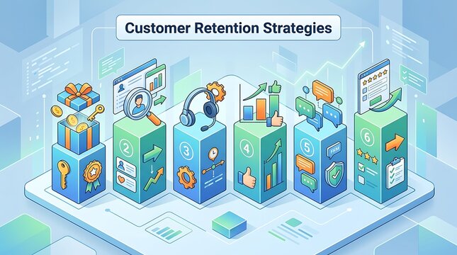 Customer retention strategies infographic for business growth