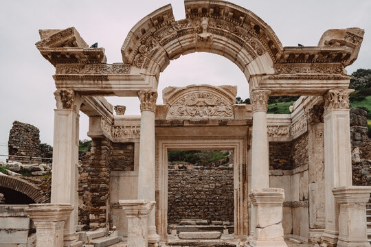 Ephesus izmir Turkiye roman ruins Hadrian temple