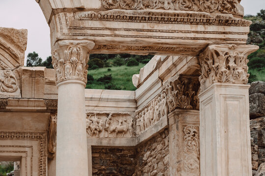 Ephesus izmir Turkiye roman ruins Hadrian temple
