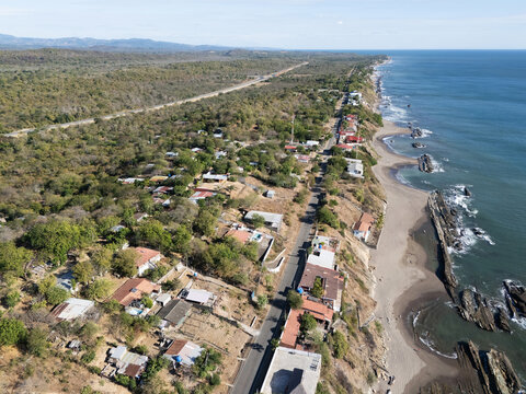 Pacific ocean landscape in Nicaragua