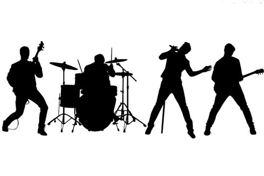 Live band performing on stage.