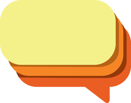Layered speech bubble graphic for effective communication, featuring ample copy space for advertising messages, promotion, and brand tag usage.