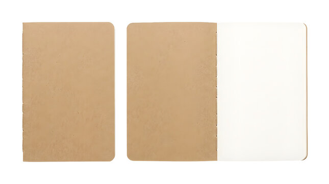 Two plain notebook mockups for a concept of blank page and design.