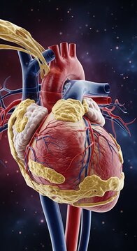 Circulatory health analysis: cholesterol profile, arterial condition, plaque deposit, cardiac risk, healthy equilibrium, unhealthy imbalance, vascular integrity, lipid accumulation.