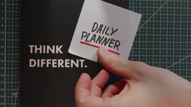 Think Different journal and Daily Planner note wide shot
