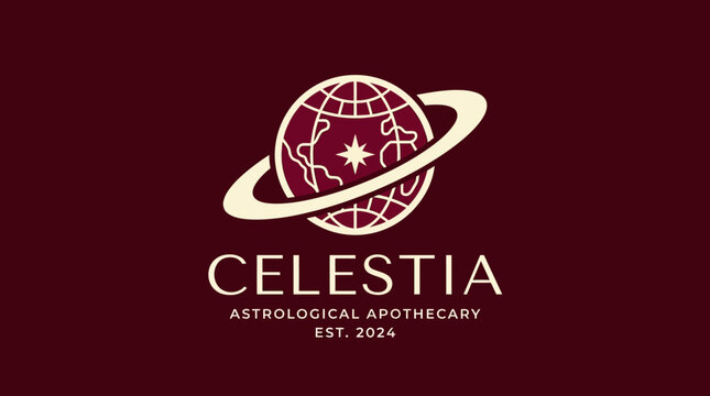 Celestia Astrological Apothecary Logo Design.