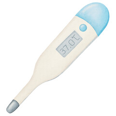 Cute Watercolor Digital Thermometer Medical