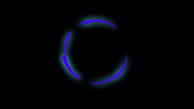 Glowing Circle Slash Effect With Alpha Channel