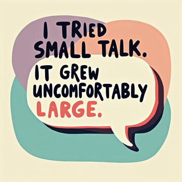 Motivational Quote Art with Handwritten Text in Speech Bubble Design