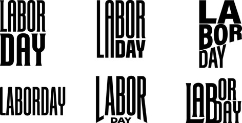 Obraz premium Labor Day Typography Set Condensed, Bold and Geometric Lettering Designs