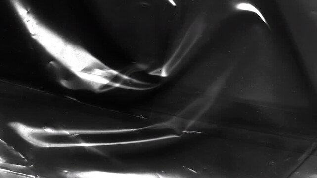 Plastic Overlay Background with Transparent Film and Wrinkled Surface