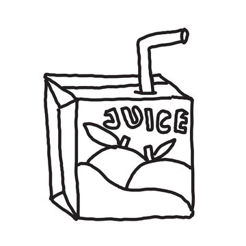 hand drawn fruit juice doodle vector illustration